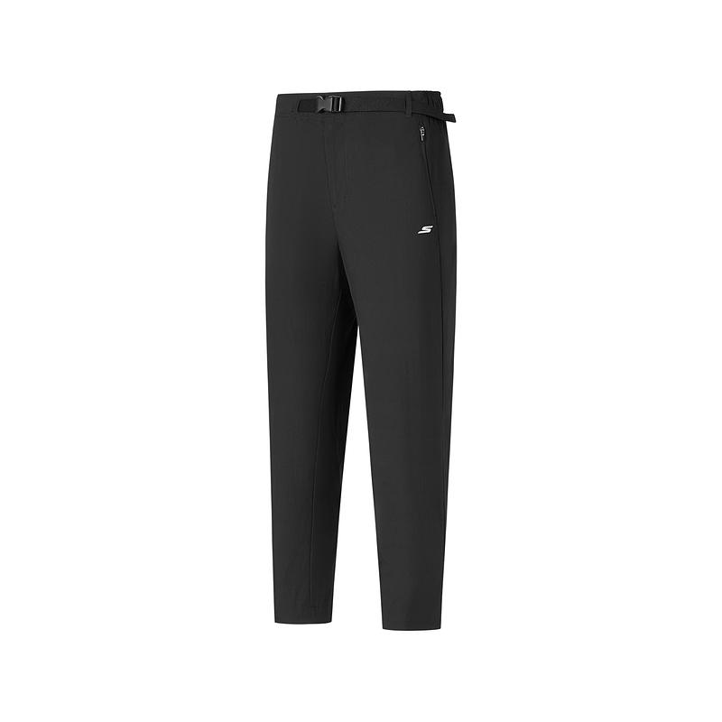 Skechers Спортивный Стиль Жизни Весна-Лето 25 Мода Удобные Универсальные Быстросохнущие Повседневные Брюки Средней Посадки Женские брюки Угольно-Черный P225W199-0018