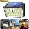 176LED Small Wall Lamp Courtyard Lamp Fence Wall Lamp Three Mode Induction Lamp Is Always On Motion Sensor Floodlight IP65 Waterproof