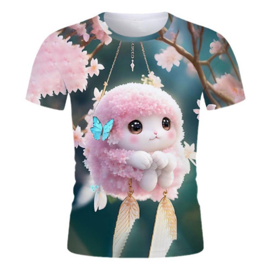 Женская футболка с короткими рукавами и 3D-принтом, праздничная, выходного дня, с круглым вырезом, летняя