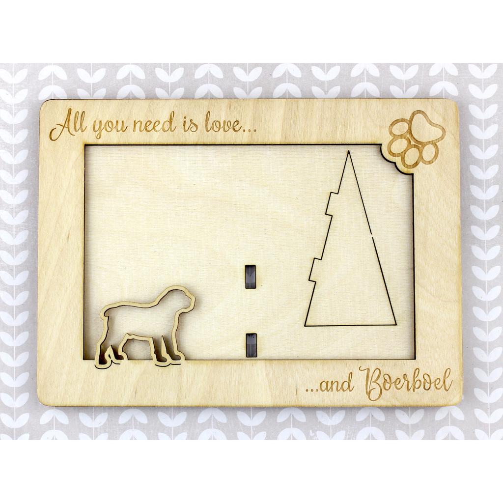 Boerboel, South African Mastiff – Photo frame, engraved wooden frame | Art-Dog