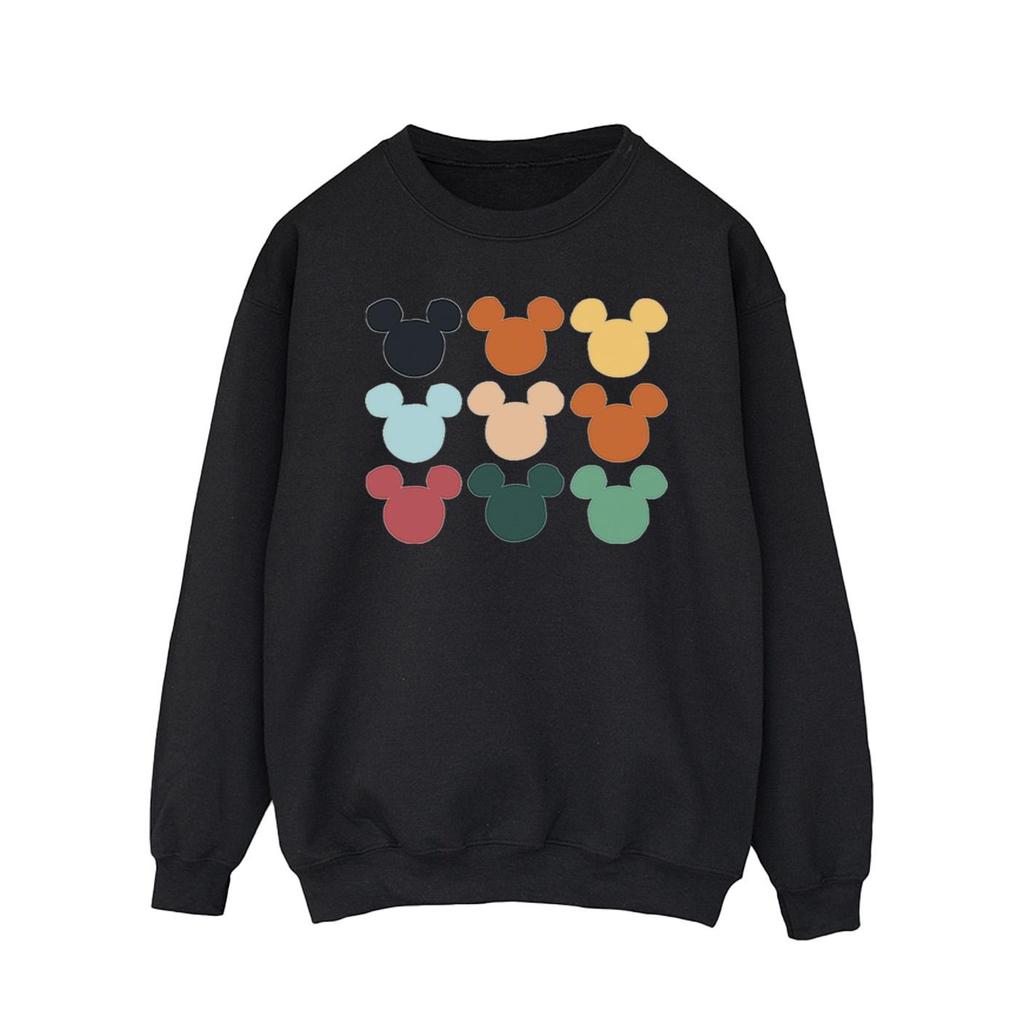 Disney Mens Mickey Mouse Heads Square Sweatshirt