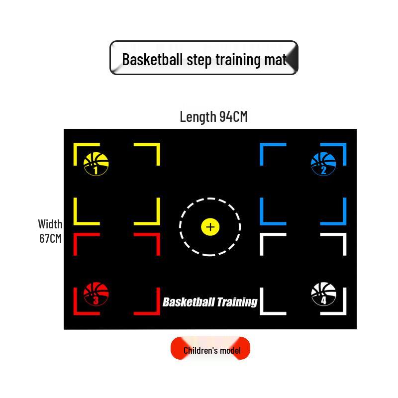 Нескользящий очень большой толстый шумопоглощающий тренировочный коврик для баскетбола – Отличный отскок и гибкая работа ног резиновый коврик