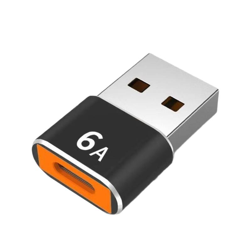 Прочный металлический адаптер Type C на USB OTG конвертер для быстрой передачи данных, зарядка 120 Вт 6 А и подключение устройств