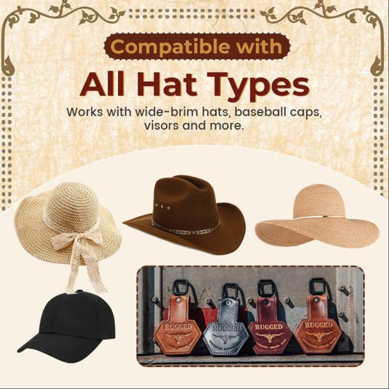 Магнитный зажим для шляпы Держатель для ковбойской шляпы с сильным магнитом Дорожная сумка Солнцезащитные очки Ключи Прочный уличный органайзер