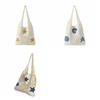 Starfish Woven Shoulder Bag Solid Color Knitting Handbag Fashion Crochet Tote Bag  Ladies