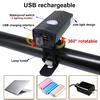 Bicycle Cycling USB Rechargeable Bike Front Light 1PC