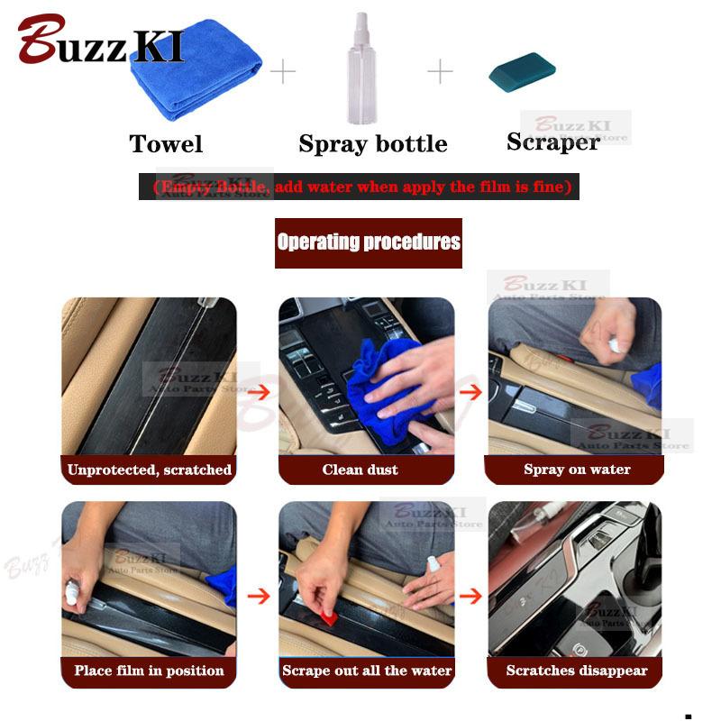 For Toyota Camry 2024 2025 Accessories interior film transparent TPU Gear Panel GPS Center Console PPF Protection repair Sticker