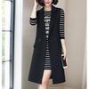 Women's Spring and Fall In The Long Section Slim Big Yards Suit Collar Vest Temperament Simple Commuter Jacket