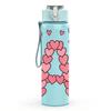 1PC Heart Shaped Letter A 750ml Color Plastic Sports Water Bottle Leakproof Flip Straw Lid Suitable for Sports Office Home Use