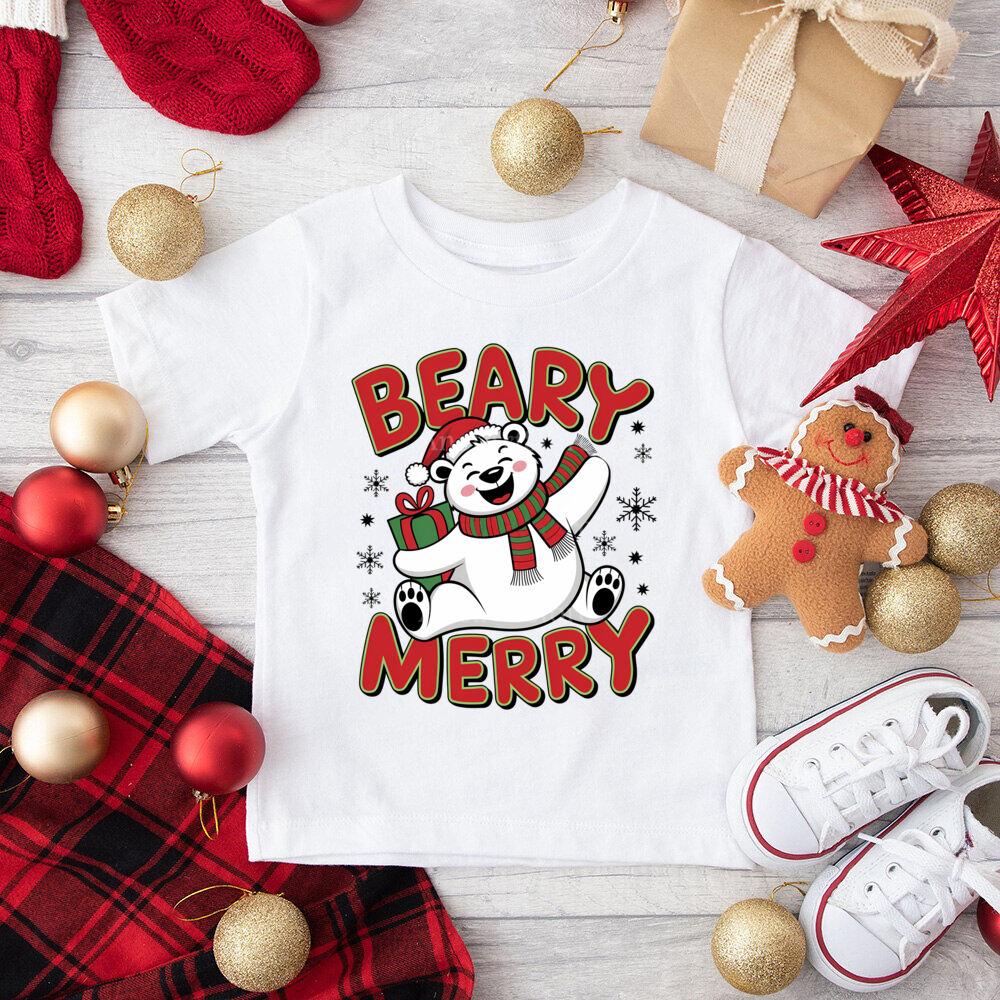 Просто девочка, которая любит Рождество, Принтованные детские футболки, Футболка для детской рождественской вечеринки, Топ, Наряд с рождественским настроением, Детская футболка с коротким рукавом