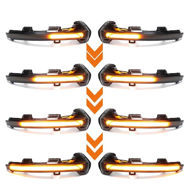 Для VW Passat B8 Arteon 2015 2016 2017 2018 2 шт. автомобильный динамический светодиодный указатель поворота, зеркало заднего вида, мигающий индикатор