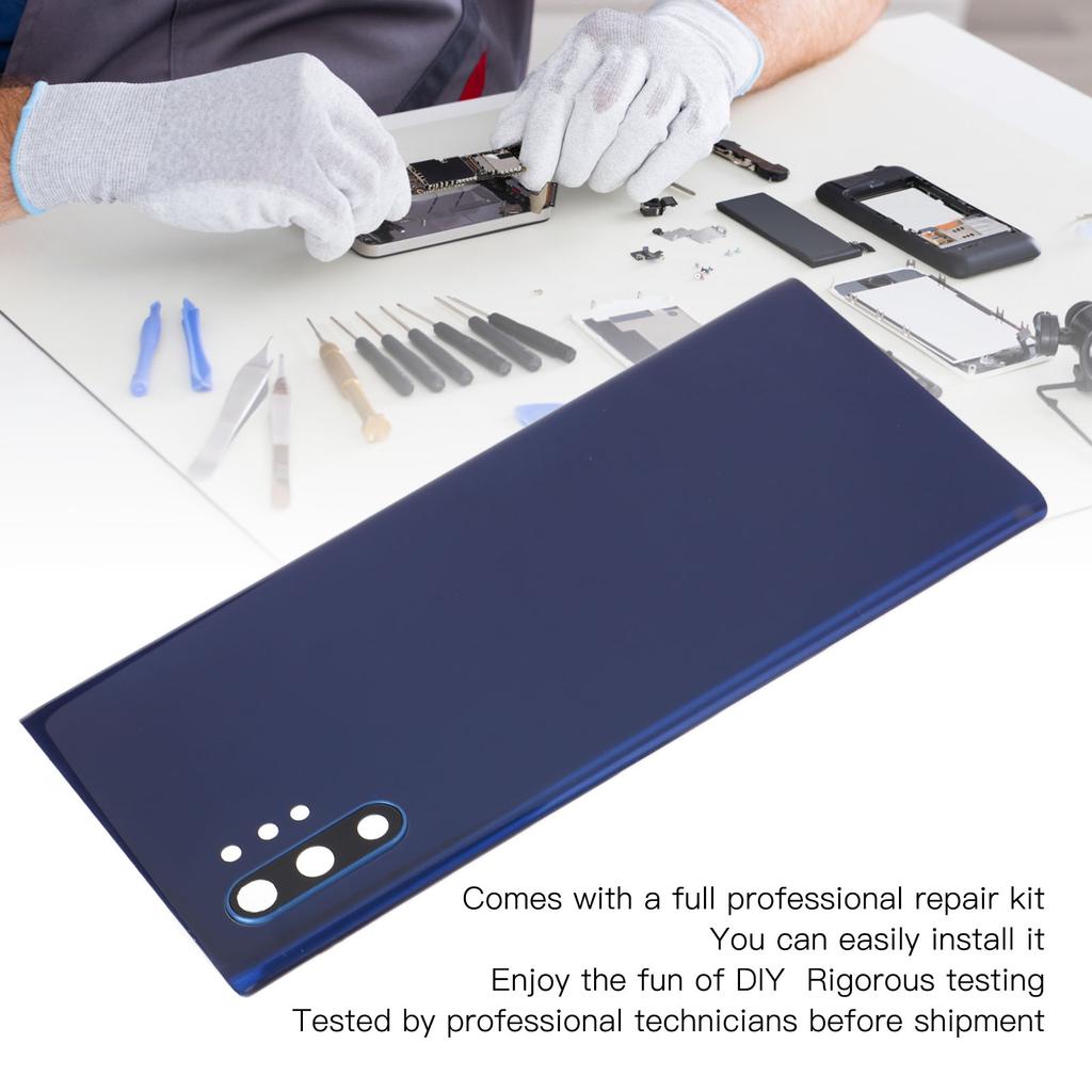 Back Cover Glass Housing Door with Pre Assembled Camera Len Repair Tool Kit for     Note 10 Plus SM N975
