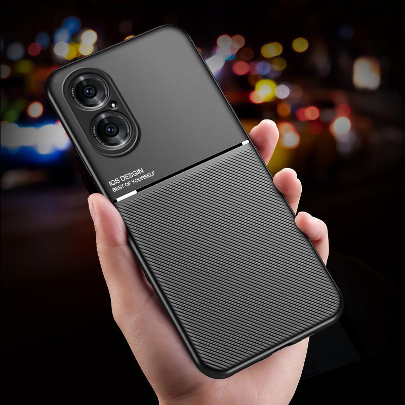 Чехол для Huawei P50 P 50 Pro, автомобильный магнитный держатель, кожаные текстурированные чехлы для телефонов для Huawei P50 Pro P50Pro, мягкий бампер, задняя крышка
