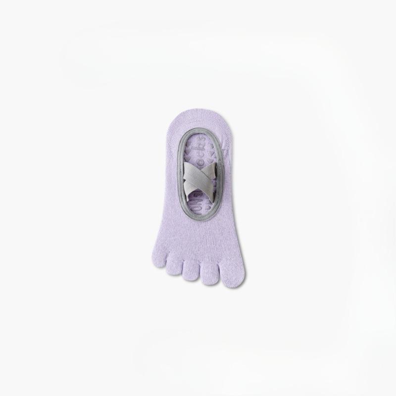 Летние носки для йоги с пятью пальцами, нескользящие носки для занятий спортом в помещении, фитнесом, пилатесом, тренировок с раздельными пальцами