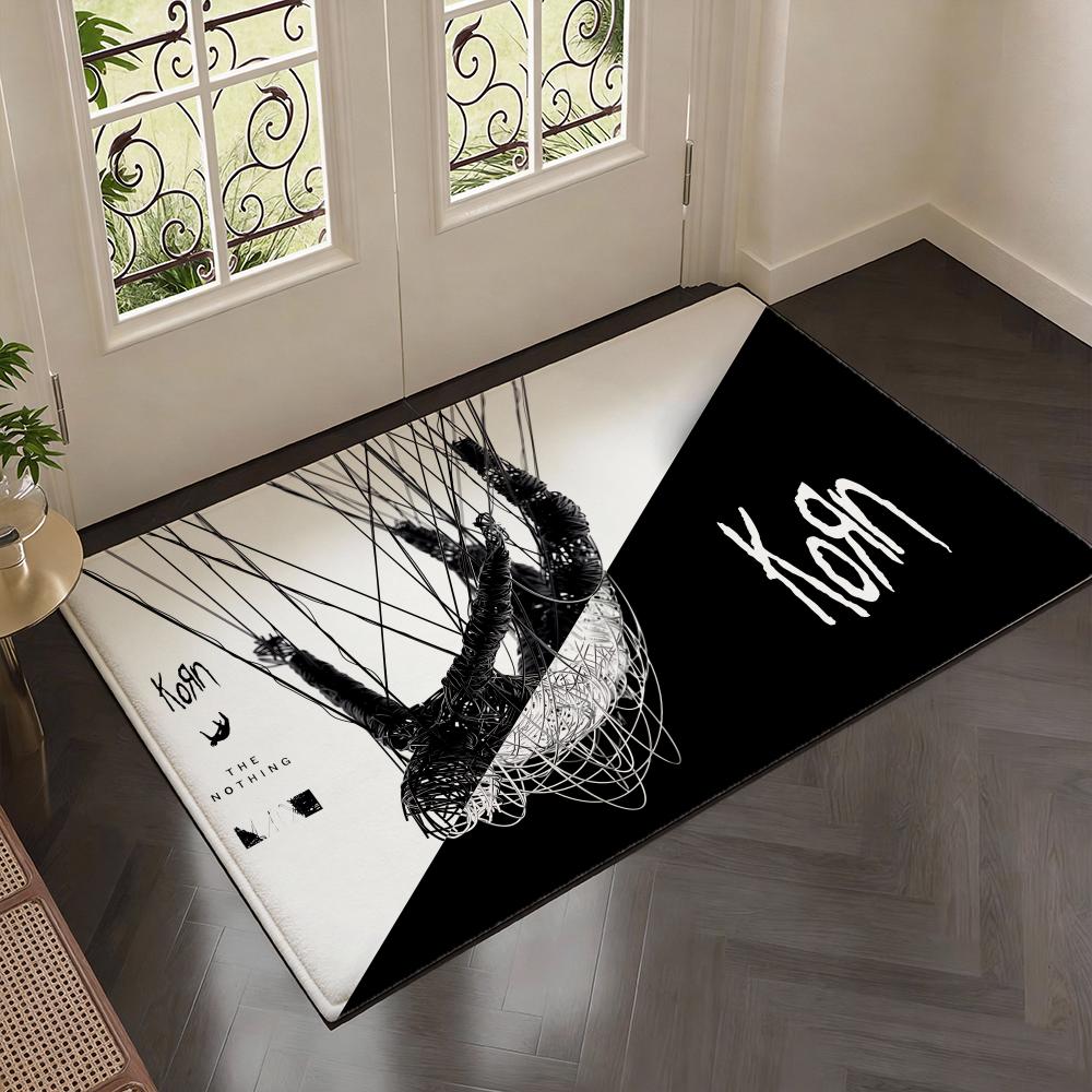 band k-Korns album classic Floor Mat Soft Thickened Flannel Door Mat Non-Slip Living Room Rug Home Decor