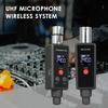 UHF Microphone Wireless System Moving Coil/Capacitor Microphone Wired To Wireless System