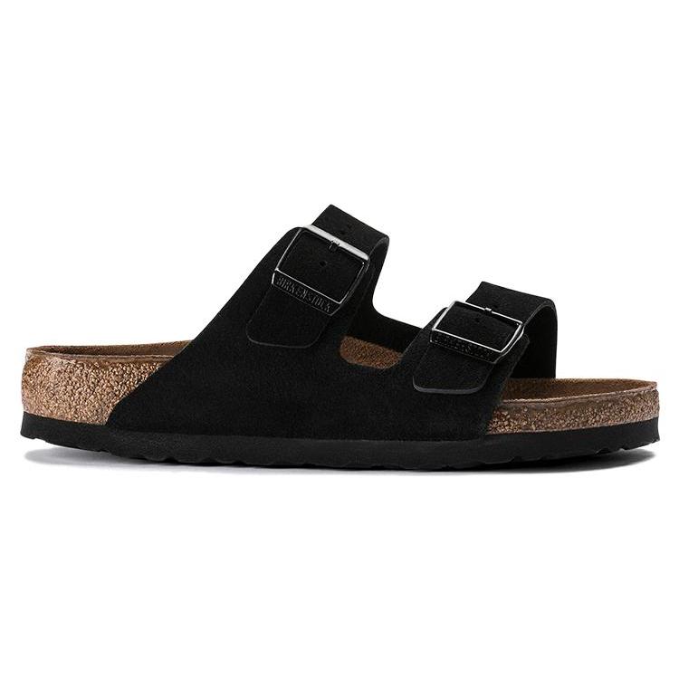 Birkenstock Arizona Мягкая стелька Замша 'Черный' 0951321