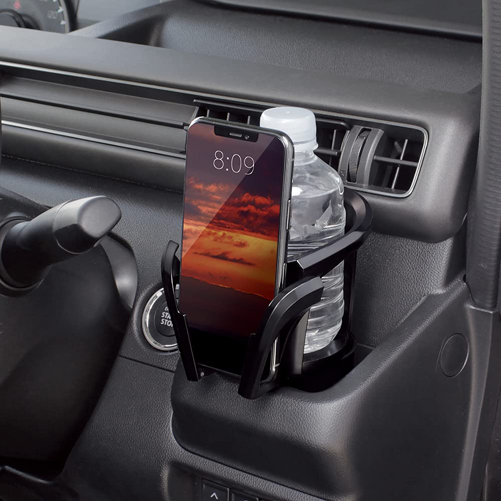 Tsuchiya Yac PF-358 Автотовары Подставка для напитков IN Smooth Держатель для смартфона, Черный, Длина 6.1 x