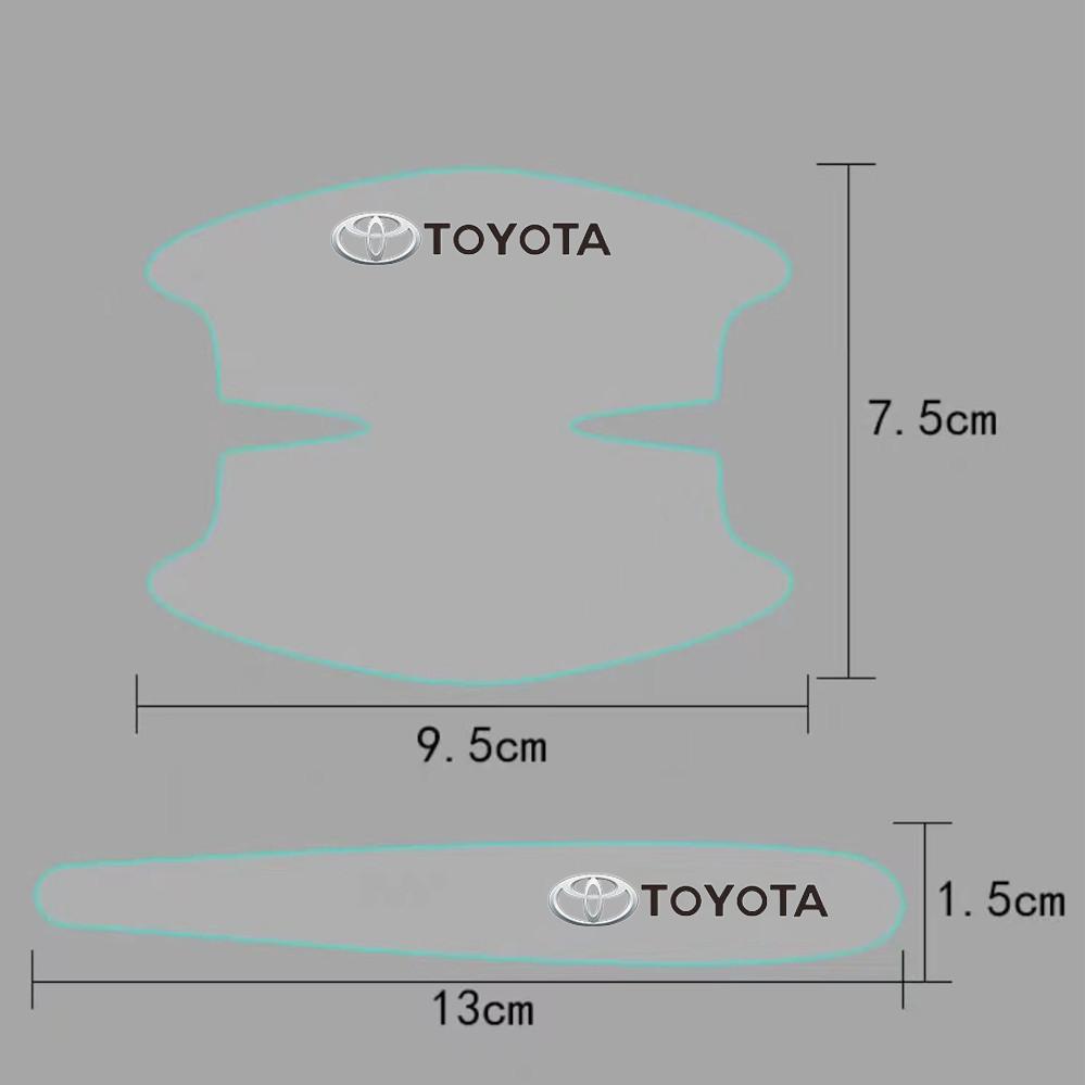 VTHD8 For Toyota Supra Alphard 86 8Pcs Car Door Bowl Handle Protective Sticker Anti-collision Strip Mirai Prado Vellfire Crown Sequoia