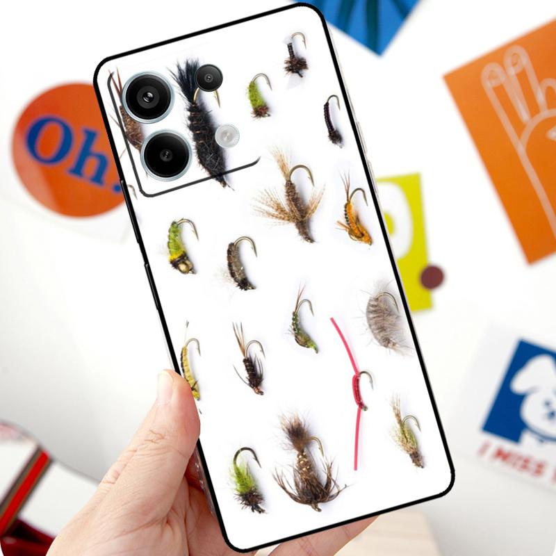 Bass Fishing Baits Hook Tackle Funda For Xiaomi Redmi Note 14 10 11 12 13 15 Pro Plus Case For Redmi 15 15C 13C 12C 10C 14C