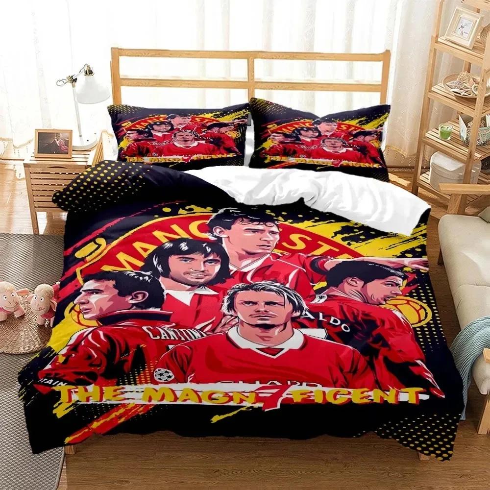 Fashion football star 3D printed bedding for Boys Queen bedding set Soft and comfortable customized King size bedding set