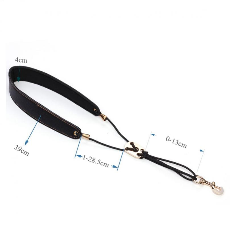 Кожаный шейный ремешок для саксофона с металлическим поворотным крючком для саксофона-альта/тенора/сопрано