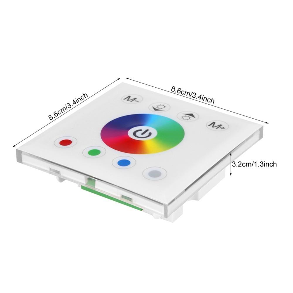 4 Channels LED Touch Panel Controller RGBW Dimmer Switch Wall Mounted Installation