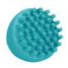 Круглая ручная массажная щетка для головы и волос, щетка для мытья шампунем с ручкой (зеленый)