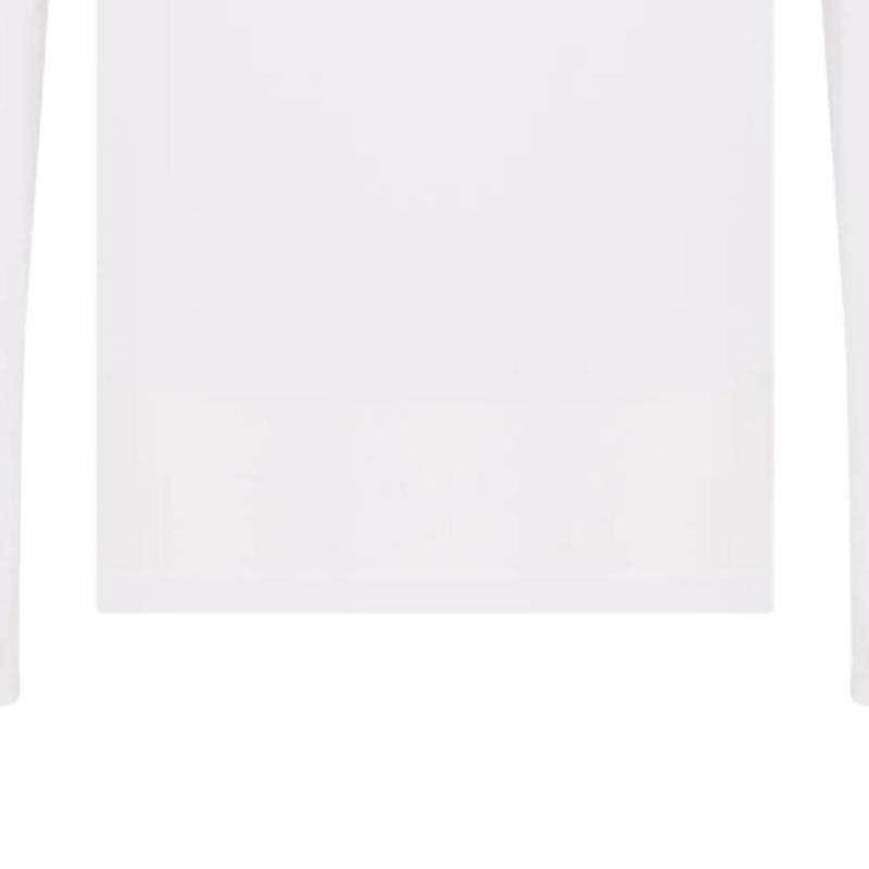 Emporio Armani Ss24 Однотонная футболка с вышитым логотипом-буквой, круглым вырезом, повседневная, с длинным рукавом, мужские топы, Белый 111984-4F511-00010