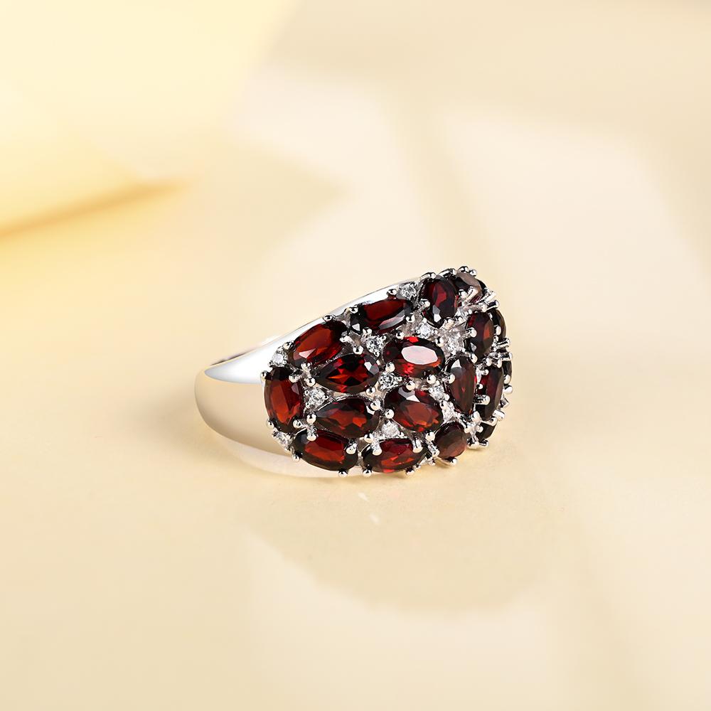 Удивительные серьги-кольца из стерлингового серебра 925 пробы, комплект ювелирных изделий из натурального красного граната, драгоценный камень из Мозамбика, женский подарок на годовщину