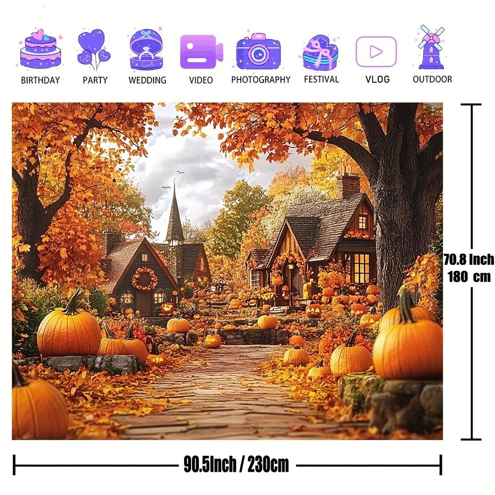 Autumn Harvest Festival Garage Door Banner - Durable polyester fabric featuring vibrant pumpkinszyc