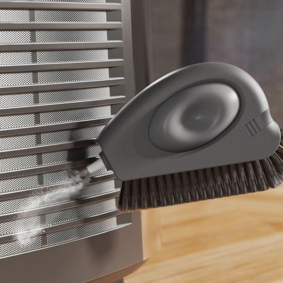 Щетка для чистки оконных пазов 3-в-1 со скребком, жесткой щетиной, эргономичной ручкой, инструмент для чистки пазов