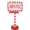 Рождественский светодиодный уличный фонарь, деревянный знак «Северный полюс», настольный ночник на батарейках для дома и офиса
