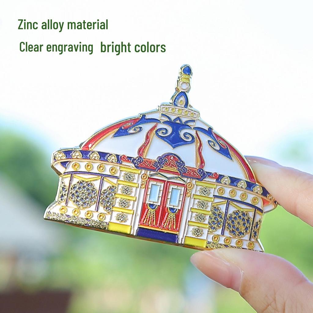 Mongolia Yurt Prairie Style Fridge Magnet Souvenir