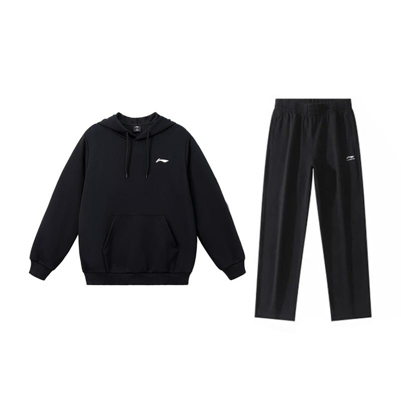 Li Ning Повседневная спортивная одежда Унисекс Черный+Черный YWDV383-1-AKL03-1