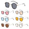 Trendy Uv400 Square Round Sunglasses Clear Unique Ocean Lens Shades Men Punk Sun Glasses For Women