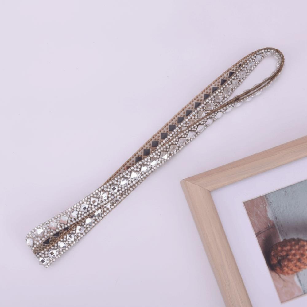 1pcs Hotfix Crystal Glass Diamond Ribbon Sticker Bling Rhinestone Tape  Home Décor Projects