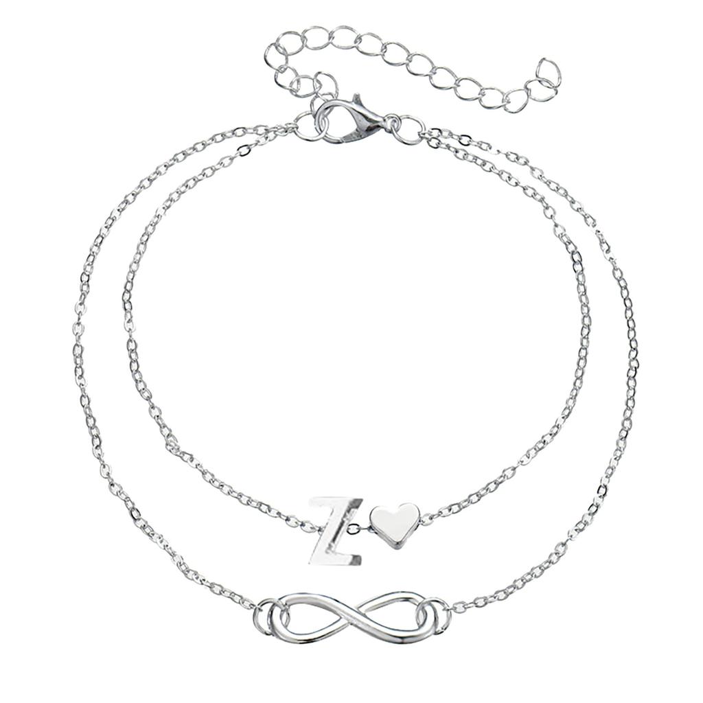 Letter Double Foot Chain Infinite Love Chain Women's Foot Chain Summer Gift Beach Gift For Mother