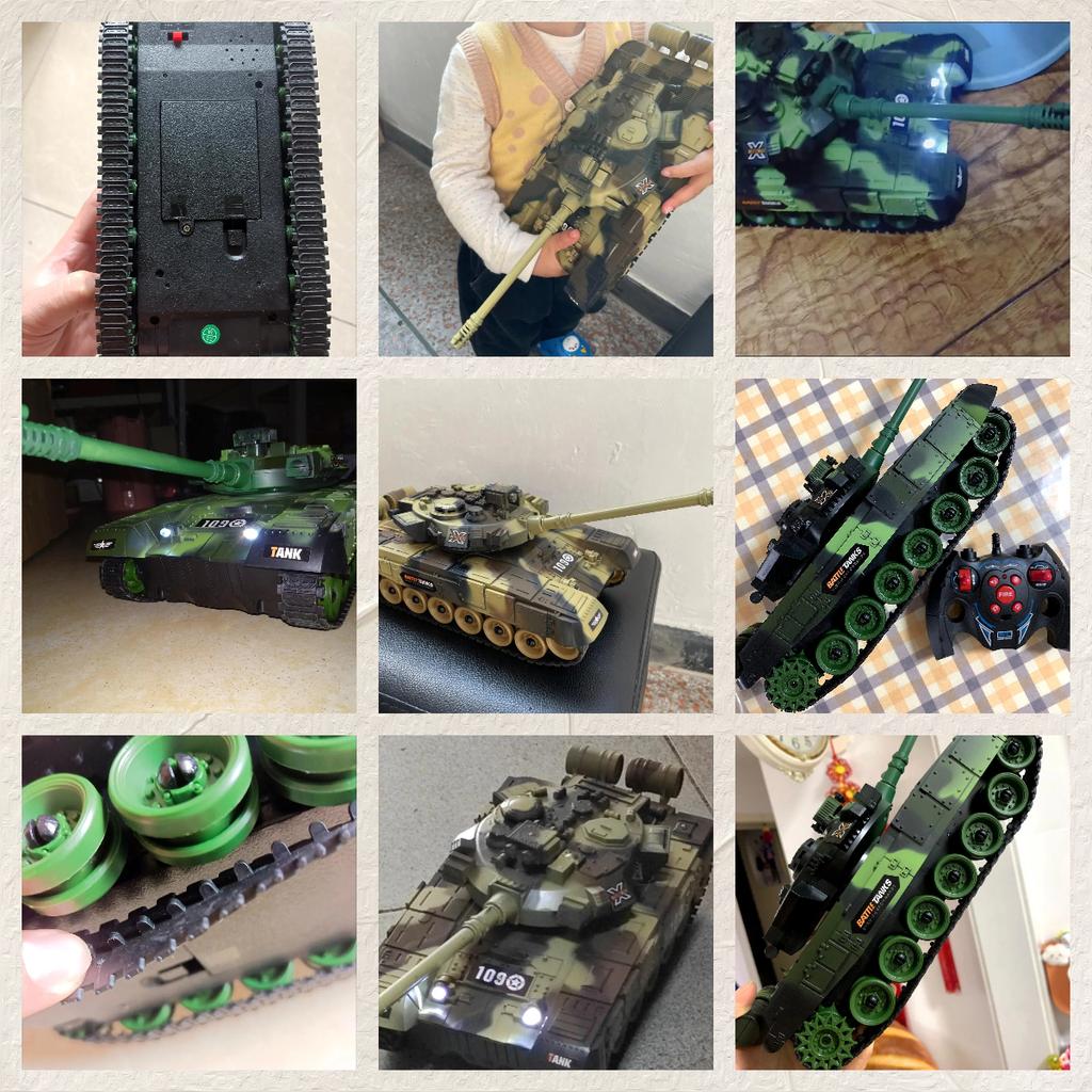 New 9 Channel RC Tank Military War Battle United States M1 Leopard 2 Remote Control Toy Car Tactical Model Electronic Toys for Boys Children