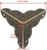 12Pcs Metal Box Corner Protector Triangle Antique Bronze Decorative Box Edge Safety Guard with Screws for Furniture Jewelry Box