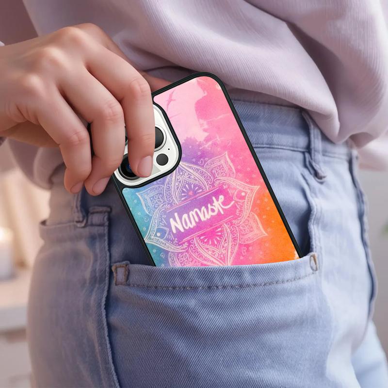 Намасте Закат Индуистский Коврик для Йоги Чехол для Телефона Для iPhone 17 Air 15 16e 14 13 Pro Max Coque 12 11 Pro Max PLUS чехол