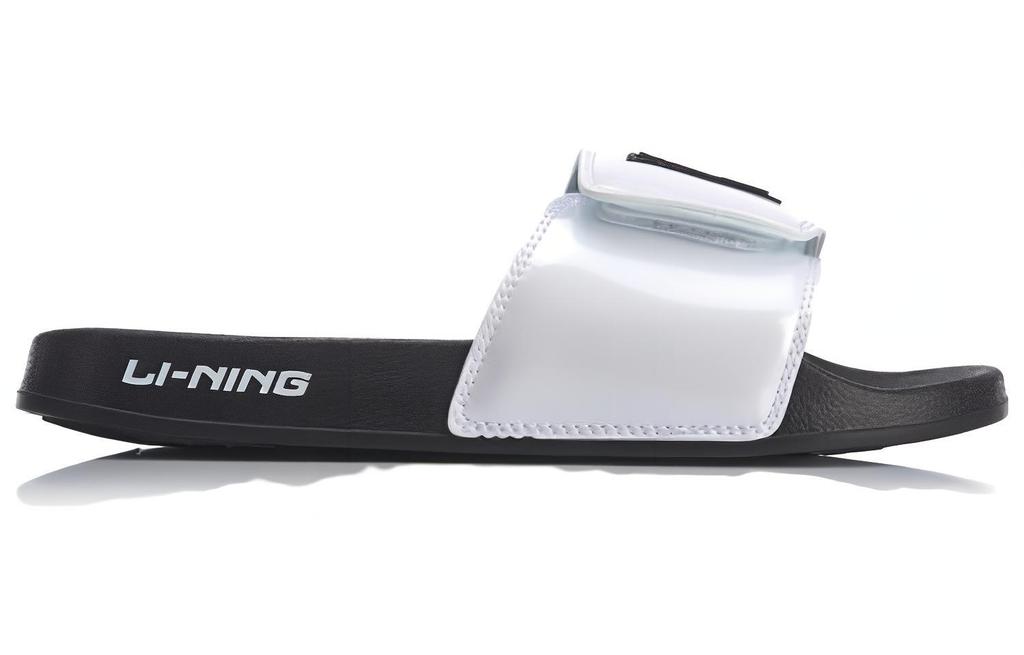 Men's Slippers Li-Ning Disney x Li Ning Quiet Abrasion Resistant Slide Slippers Unisex Black White