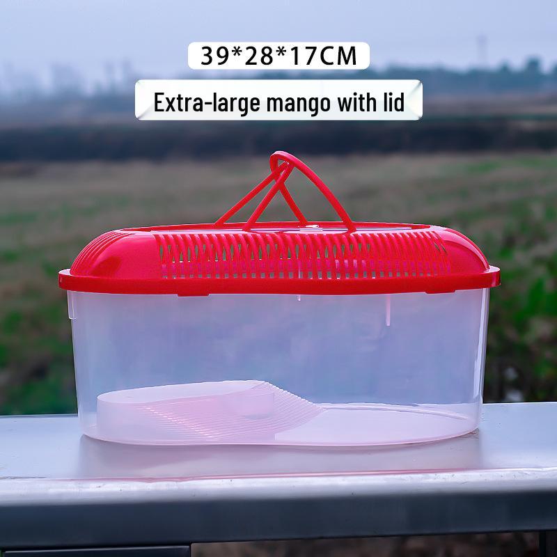 Прозрачный ручной бокс для разведения питомцев: Большой, Средний, Маленький - Аквариум для черепах, Контейнер для золотых рыбок, Закрытая клетка для хомяка