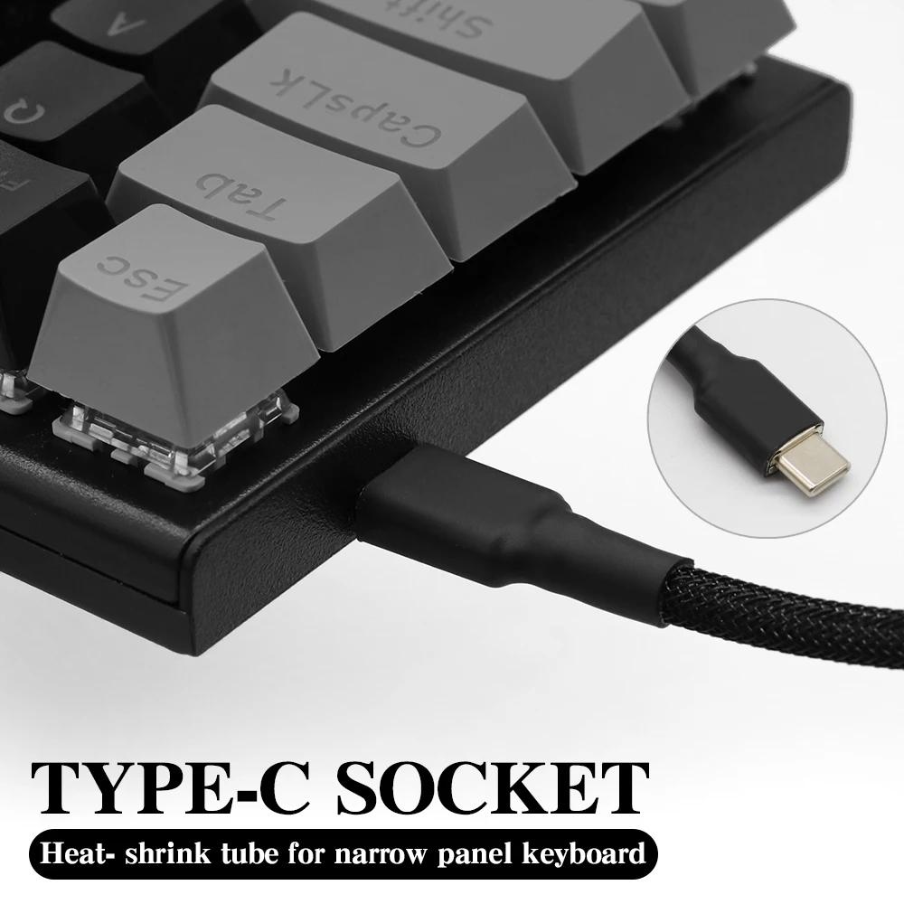 Механическая клавиатура Авиационный штекер Спиральный USB Type-C кабель Металлический пилотный разъем Игровой GX16 USB кабель для клавиатуры Аксессуары для клавиатуры