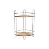 Corner Shelf - DKD Home Decor - Bamboo and Stainless Steel - 2 Shelves - 19.5x19.5x36.5 Cm - Modern Design