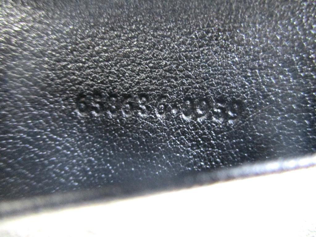 Authentic GUCCI Double G Bamboo Black Leather 6 Pics Key Chain #a533  Open box