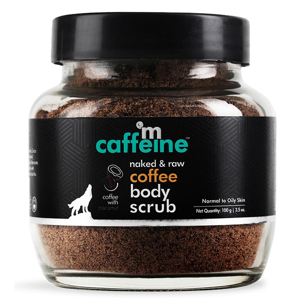MCaffeine Отшелушивающий Кофейный Скраб для Тела в Банке-Порошке для Удаления Загара&Мягкой-Гладкой Кожи|Скраб для Ванны De-Tan с Кокосовым Маслом, Удаляет Грязь&Мертвые Клетки Кожи с