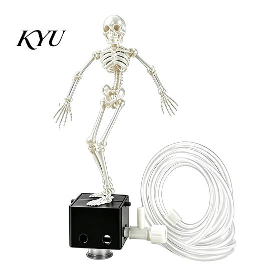 Creative Reptile Tank Ornament Aquarium Dancing Skeleton, Pneumatic Moving Bone Figurine for Fish Tank, Halloween Decorations Waterproof Skeleton with