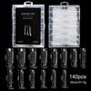 70/140/150Pcs Reusable Nail Molds Transparent Top Nail Forms  For Builder Extension