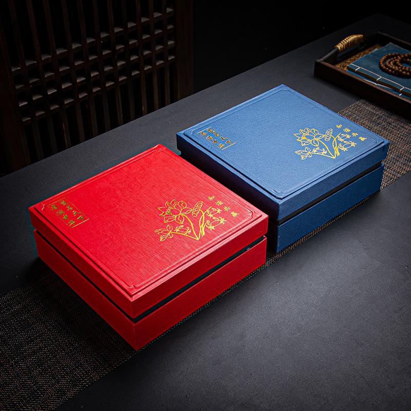 Guochao Ceramic Tea Set, One Pot, Two Cups and Four Cups Travel Gift Box Set.